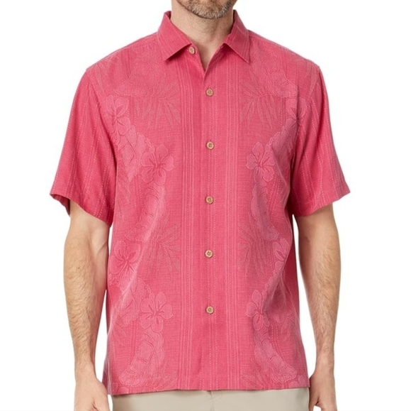 Tommy Bahama Other - Tommy Bahama Silk Tropical Hawaiian Button Down Short Sleeve Shirt - XL